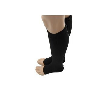 Compression Socks bropite Zipper Open Toe -2 Pairs  15-20 mmHg XXL Black